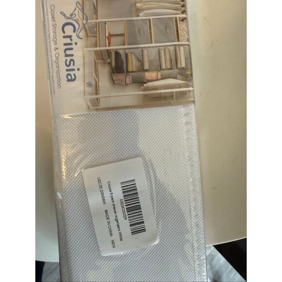 Criusia Closet Storage & Organization 6-pack Drawer Organizers White OS NWOT - Picture 8 of 8